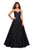 La Femme - 27449 Sweetheart Pleated Evening Gown In Black