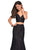 La Femme - 27589 Two Piece Lace Stretch Jersey Mermaid Dress In Black