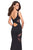 La Femme - 27104 Plunging Sweetheart Jersey Mermaid Dress In Black