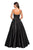 La Femme - 27280 Sweetheart Fitted Pleated Ballgown In Black