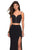 La Femme - 27453 Mock Two Piece Sweetheart Jersey Sheath Dress In Black