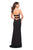 La Femme - Strapless Jersey Sheath Dress With Slit 27035 - 1 pc Black In Size 6 Available