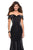 La Femme - 27176 Long Off Shoulder Jersey Trumpet Gown In Black