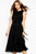 54457 Knee Length Embellished Jewel Neck A-line Dress