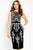 54463 Embroidered Illusion Bateau Sheath Dress