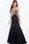 JVN60204 Embellished V-neck Mermaid Dress