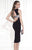 Tarik Ediz - Boat Neck Knee-Length Dress 90445 in Black