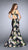 La Femme - Delectable Deep Sweetheart Floral Mermaid Long Evening Gown 24589 In Black and Multi-Color