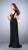 La Femme - Seductive Lace Up Front Neck Jersey Dress 23989 in Black