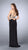 La Femme - Daring Sleeveless Beaded Halter Neck Jersey Dress 24003 in Black