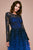 Tadashi Shoji - Twyla Ruffled Tulle Tea-Length Dress In Blue
