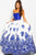 JVN58592 Strapless Fitted Printed Ballgown