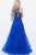 JVN59046 Embellished Sleeveless Tulle Gown