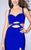 La Femme - Sensational Beaded Sweetheart Jersey Dress 24048 in Blue