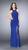 La Femme - Sexy Sleeveless High Neck Jersey Dress 23956 in Blue