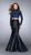 La Femme - Stunning High Neck Beaded Two-piece Mermaid Dress 23995 in Black and Blue