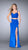 La Femme - Gorgeous Sleeveless Sweetheart Two-piece Jersey Dress 24007 in Blue
