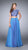 La Femme - Sophisticated Laced Bateau Neck Two-Piece Chiffon Dress 23922 in Blue
