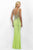 Blush - Embellished Illusion Jersey Sheath Gown 11023 In Green