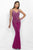 Blush - Embellished Illusion Jersey Sheath Gown 11023 in Pink
