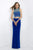 Crystal Encrusted Cropped Top Sheath Dress 11055