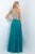 Blush - Embellished Halter Neck Chiffon A-Line Dress 11085 In Green