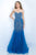 Blush - Jeweled Sweetheart Tulle Trumpet Gown 11090 in Blue