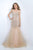 Blush - Jeweled Sweetheart Tulle Trumpet Gown 11090 in Neutral