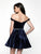 Blush - 11624 Off Shoulder Velvet A-Line Cocktail Dress