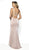 Blush by Alexia Designs - 11701 Sleeveless Shimmer Knit Sheath Gown In Pink and Nude