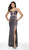 Blush by Alexia Designs - 11701 Sleeveless Shimmer Knit Sheath Gown In Black