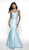 Blush by Alexia Designs - 11724 Beaded V-neck Mikado Mermaid Dress In Blue