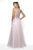 Blush by Alexia Designs - 11729 Beaded Illusion Jewel A-line Dress In Pink