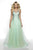 Blush by Alexia Designs - 11729 Beaded Illusion Jewel A-line Dress In Green