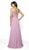 Blush by Alexia Designs - 11730 Beaded Deep V-neck Chiffon A-line Gown In Pink