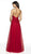 Blush by Alexia Designs - 11756 Beaded Halter Tulle A-line Dress In Red
