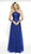 Blush by Alexia Designs - 11756 Beaded Halter Tulle A-line Dress In Blue