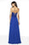 Blush by Alexia Designs - 11757 Beaded Sweetheart Chiffon A-line Dress In Blue