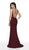 Blush by Alexia Designs - 11764 Embellished Glitter Knit Trumpet Dress In Red