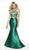 Blush by Alexia Designs - 11784 Fully Beaded Bodice Mikado Trumpet Gown In Green
