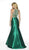 Blush by Alexia Designs - 11784 Fully Beaded Bodice Mikado Trumpet Gown - 1 pc Emerald In Size 20 Available