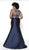 Blush Too by Alexia - 11784W Beaded Halter Tulle Mermaid Dress In Black and Blue