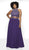 Blush Too by Alexia - 11794W Geo-Beaded Two-Piece Chiffon Gown In Purple