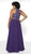 Blush Too by Alexia - 11794W Geo-Beaded Two-Piece Chiffon Gown In Purple