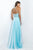 Intrigue - Two-Piece Crystal Embellished A-line  Dress 131 in Blue and White
