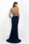 Intrigue - Illusion Halter Neck Two-Piece  Dress 145 in Blue