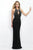 Intrigue - Ornate Halter Neckline Sheath  Dress 147 in Black