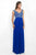 Intrigue - Embellished V-neck Empire A-line  Dress 149 In Blue