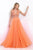Intrigue - Crystal Embellished Halter neckline  Dress 162 in Orange