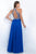 Intrigue - Extraordinary Illusion Plunging Evening Gown 168 In Blue